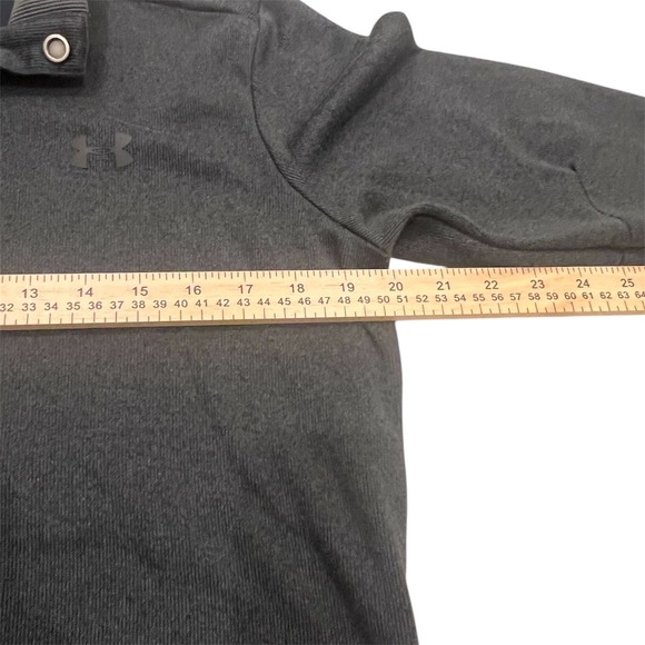 Under Armour Men's Golf ColdGear 1/4 Snap Pullover Long Sleeve Shirt Black‎ MD - Picture 4 of 6